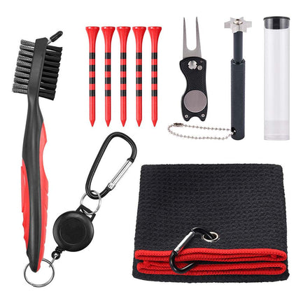 Golf Club Brush Cleaner Groove Cleaning Kit Golf Accessories Gift Set Golf Towel
