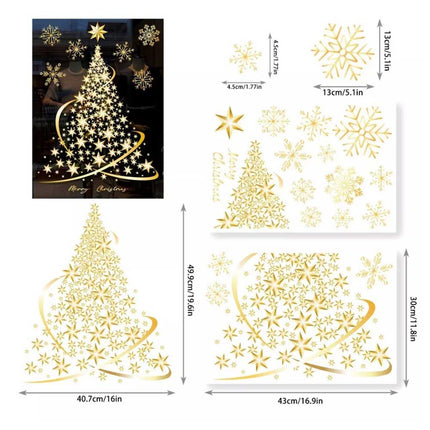 2PCS Christmas 2025 Christmas Sticker Christmas Tree Window Decal Home