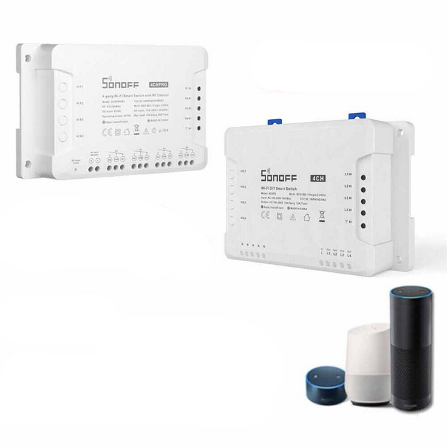 SONOFF 4CH R3/PRO R3 RF 433MHz 4 Gang WiFI Switch Smart Home 1/2/3/5PCS AU+