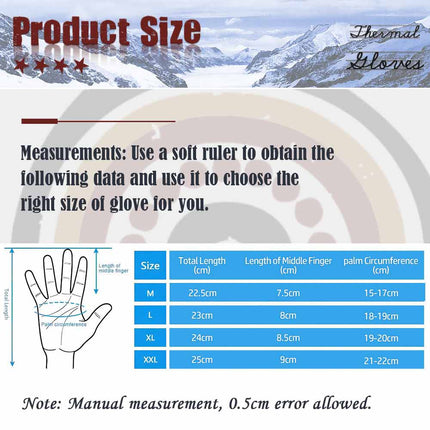 Winter Warm Thermal Outdoor Sports Waterproof Windproof Touch Screen Ski Gloves