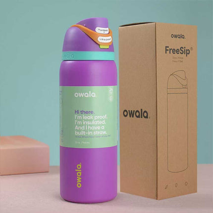 1X Random Owala  FreeSip Stainless Steel Water Bottle Insulated Sports Portable