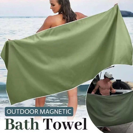 Coral Fleece Outdoor Magnetic Bath Towel Multifunctional Magnet Towels