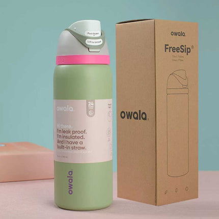 1X Random Owala  FreeSip Stainless Steel Water Bottle Insulated Sports Portable