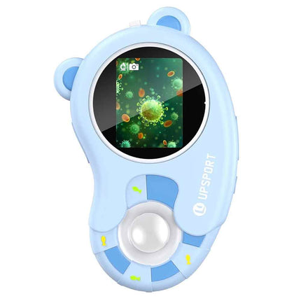 2 in 1 Kids Portable Digital Microscope 1000X Magnification with 2 Inch HD Screen Video Recorder