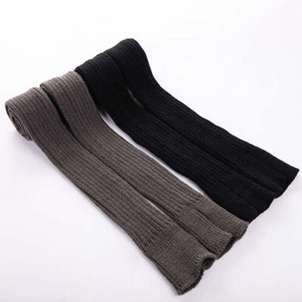Lady Winter Long Warm Leg Warmers Knitted Crochet Thigh High Long Bubble Socks
