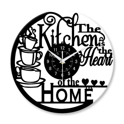 Elegant Vinyl Record Kitchen Wall Clock Home Abstract Art Decoration Gift