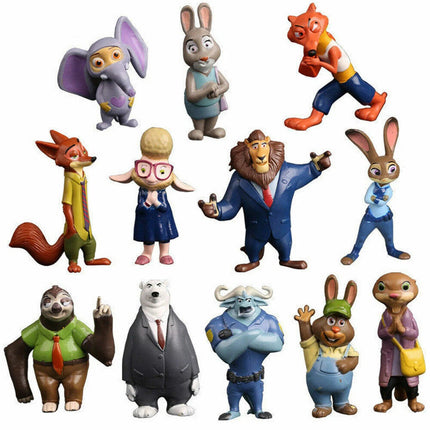12pcs Cartoon Character Mini Doll Toys, Cuddly Figure Set, PVC Stuffed Toy Figures, Small Collectible Dolls