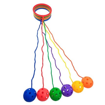 3pcs Random Colors  Kids Ankle Skip Outdoor Garden Game Fun Bouncing Ball