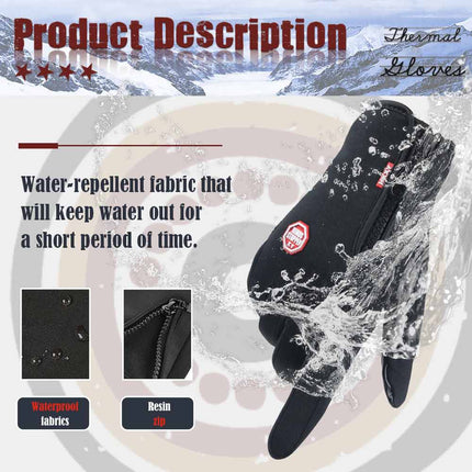 Winter Warm Thermal Outdoor Sports Waterproof Windproof Touch Screen Ski Gloves