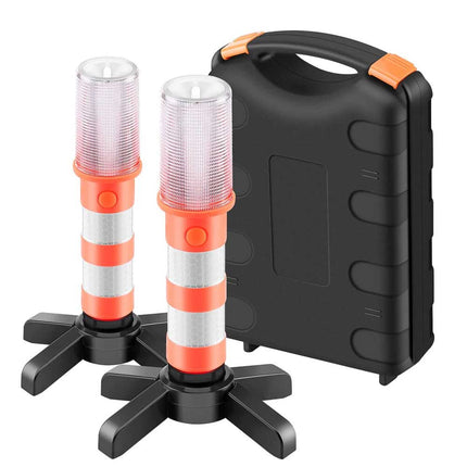 2PCS LED Car Emergency Roadside Warning Flash Strobe Lights Safety Beacon Flares
