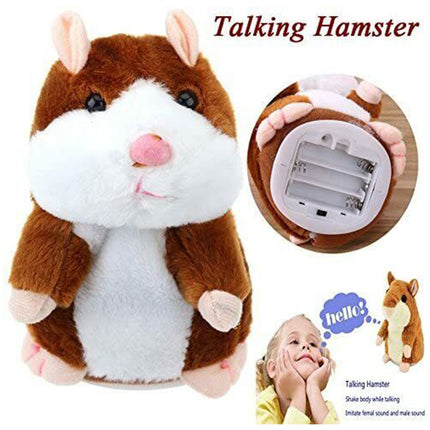 16CM Talking Hamster Plush Toy Repeats What You Say Mimicry Pet Toy