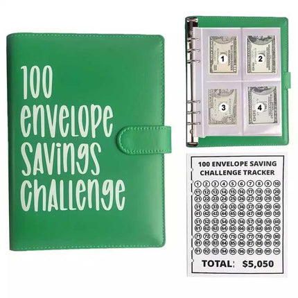 A5 100 envelope savings challenge budget planner