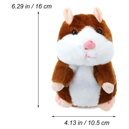 16CM Talking Hamster Plush Toy Repeats What You Say Mimicry Pet Toy