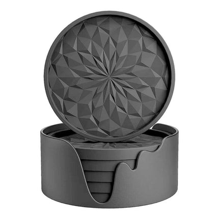 6-Piece Silicone Coaster Set: Non-Slip Heat-Resistant Cup Mats for Drinks & Glasses