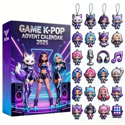 2D 2025 Acrylic Pendant Keychain Advent Calendar - Xmas Countdown Collection