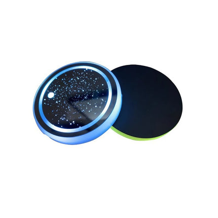2Pcs RGB LED Car Cup Holder Light Mats Universal Interior Drink Coaster Lights
