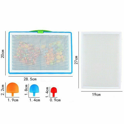 296pcs Kids Creative Children Puzzle Pegs Board Educational Learning Toys