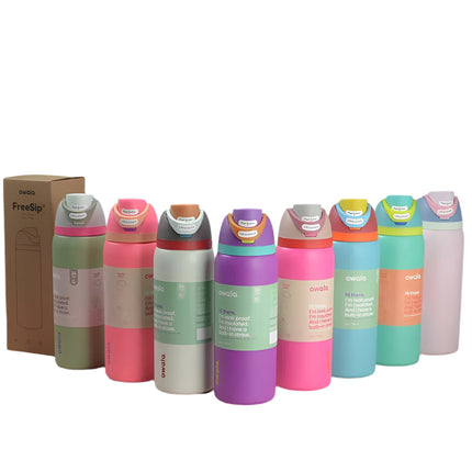 1X Random Owala  FreeSip Stainless Steel Water Bottle Insulated Sports Portable