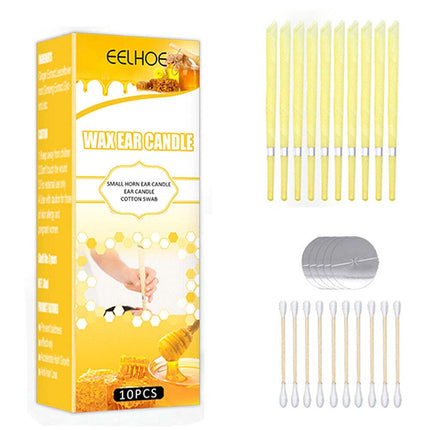Pack of 10 Candle Ear Candles Beeswax Candling Cones Ear Treatment AU