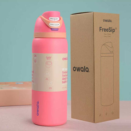 1X Random Owala  FreeSip Stainless Steel Water Bottle Insulated Sports Portable
