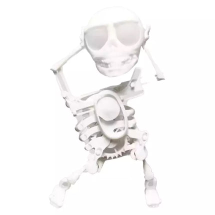 3D Dancing Skeleton Toy Clockwork Spring Self-moving Skull Swinging Bobblehead