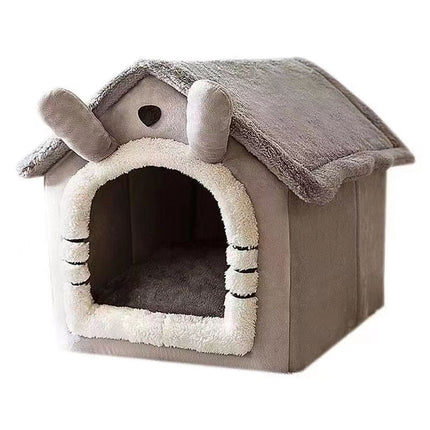 Small Pet Cat Kitten Dog Beds Igloo Fleece Bed Pyramid Cozy Washable Warm House Cave