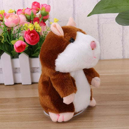 16CM Talking Hamster Plush Toy Repeats What You Say Mimicry Pet Toy