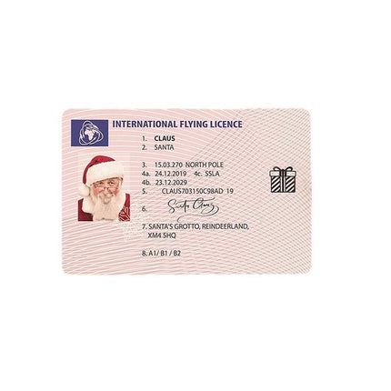 10Pcs Santa Claus Sleigh-Themed International Driving Licence Christmas Gifts