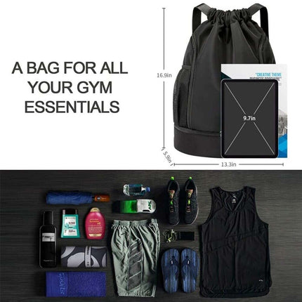 Basketball Backpack Drawstring Sports Bag Men Women Yoga Fitness Gym Bag