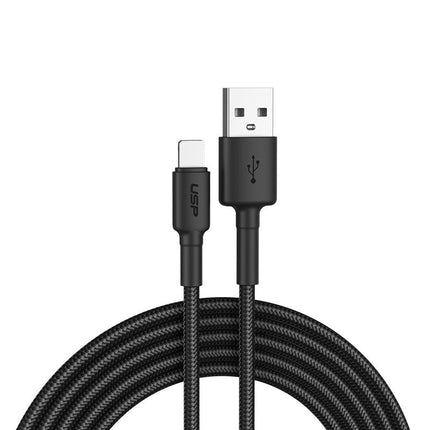 1M BoostUp Cafule Lightning to USB-A Cable Charge & Connect Black USP