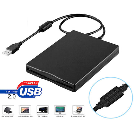 3.5" Mobile Floppy Disk Drive Portable 1.44MB USB FDD External  Reader for PC