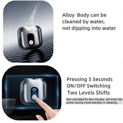 Portable Travel Shaver Rotary Razor for Beard Trimming Cordless Wet & Dry Use High Speed Performance