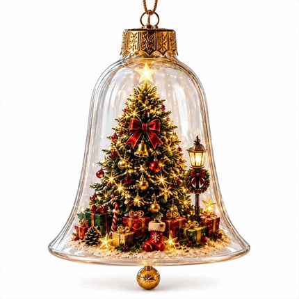 Light‑Up Acrylic Christmas Story Ornament, Mini LED Holiday Scene Decoration