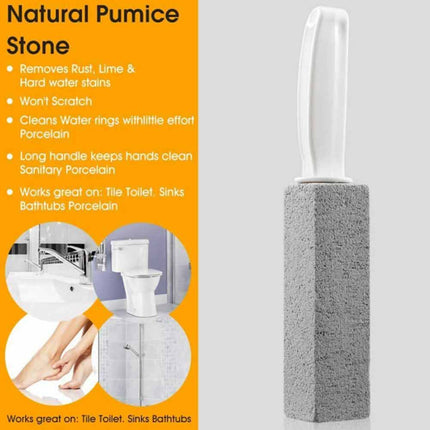 2X Pumice Stone Wand Tile Cleaning Stains Brush Cleaner Tool Toilet Bowl Bathtub