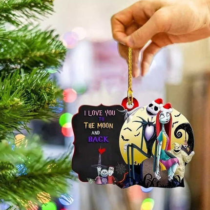 6 Pack The Nightmare Before Christmas Jack &Sally on Tombstone Xmas Tree Pendant