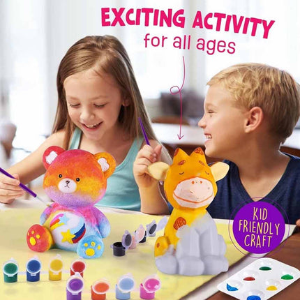Paint Your Own Bear Lamp Kit DIY Arts & Crafts Painting Set Gift for Kids Boys Girls