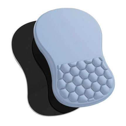 Ergonomic Memory Foam Gaming Mouse Pad with Honeycomb Massage Wrist Rest, Non-Slip PU Base Mouse Mat Multi Colors Optional