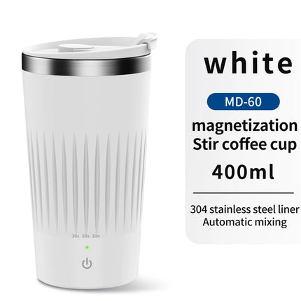 400ml Self-Stirring Electric Mug: Auto-Mixing for Coffee, Milk Tea, Beer & More