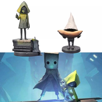 Little Nightmares Game Figure Six Nomes Yellow Raincoat Stand Model Statue Toys
