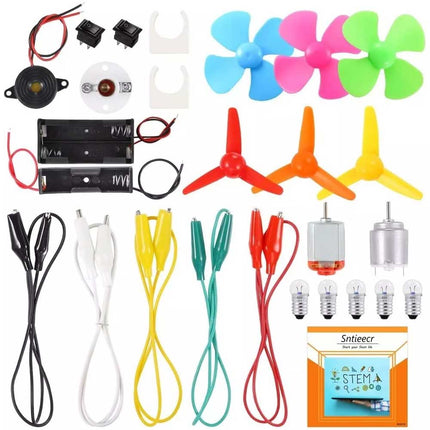 Sntieecr Electric Circuit Motor Kit, Science Experiment Educational Montessori Toy