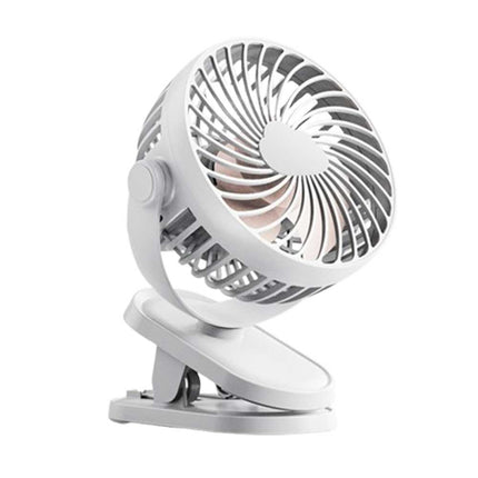 3 Speeds Mini Cooling Fan USB Rechargeable Clip On Desk Baby Stroller Portable