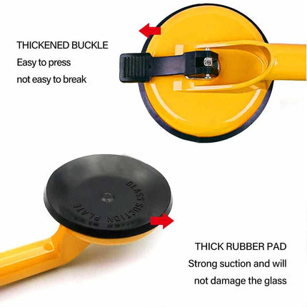 110kg Heavy Duty Aluminium Glass Suction Cup Lifter, Dual Sucker Dent Puller Tool for Glass, Tile & Panel Installation, 1 Pack