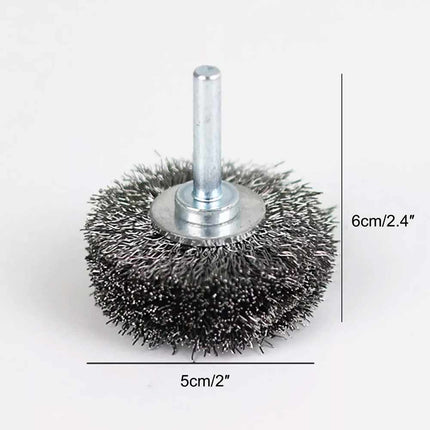 6*50MM 304 Stainless Steel Wire Wheel Brush for Die Grinder Drill Rotary Tool 1/4" Shank