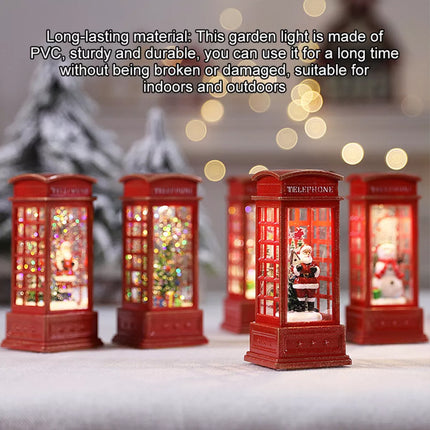 Christmas LED Light Up Lantern Xmas Santa Claus Table Lamp Ornament Decor Gifts
