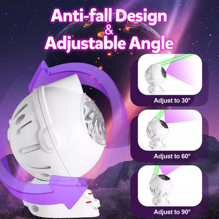 Creative sitting vortex astronaut starry sky projection light atmosphere light astronaut nebula night light