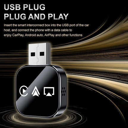 3 in 1 Wireless iOS CarPlay Android Auto Mirror Adapter, BT5.0 USB Plug & Play Car Adapter