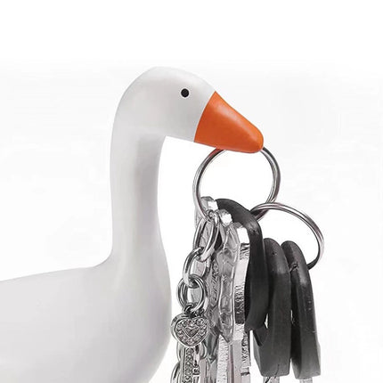 Magnetic Goose Key Holder - Resin Figurine for Home & Housewarming Gift