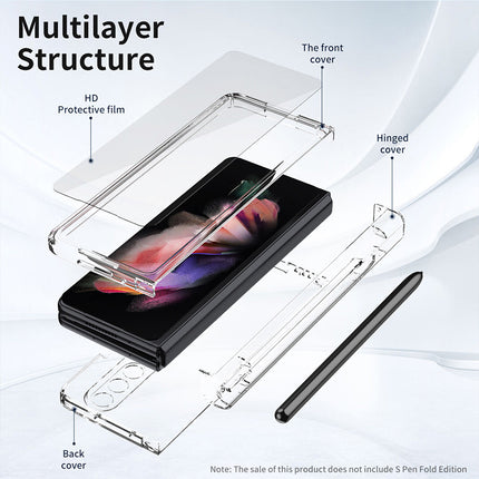 Full Cover Shockproof Hybrid Case With Pen Holder For Galaxy Z Fold 4 / Fold 3