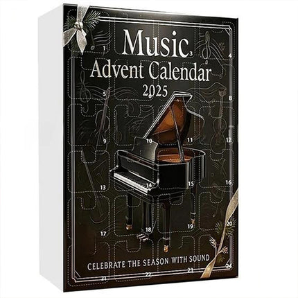 2025 Music-Themed Christmas Advent Calendar Acrylic Tree Ornaments 2D- 24-Day Xmas Countdown Holiday Gift
