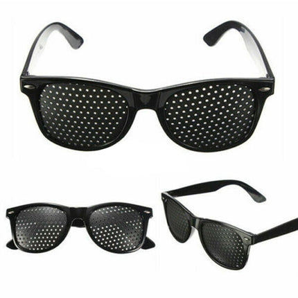 2Pairs Antifatigue Pinhole Glasses Stenopeic Vision Improver Eyesight Sunglasses